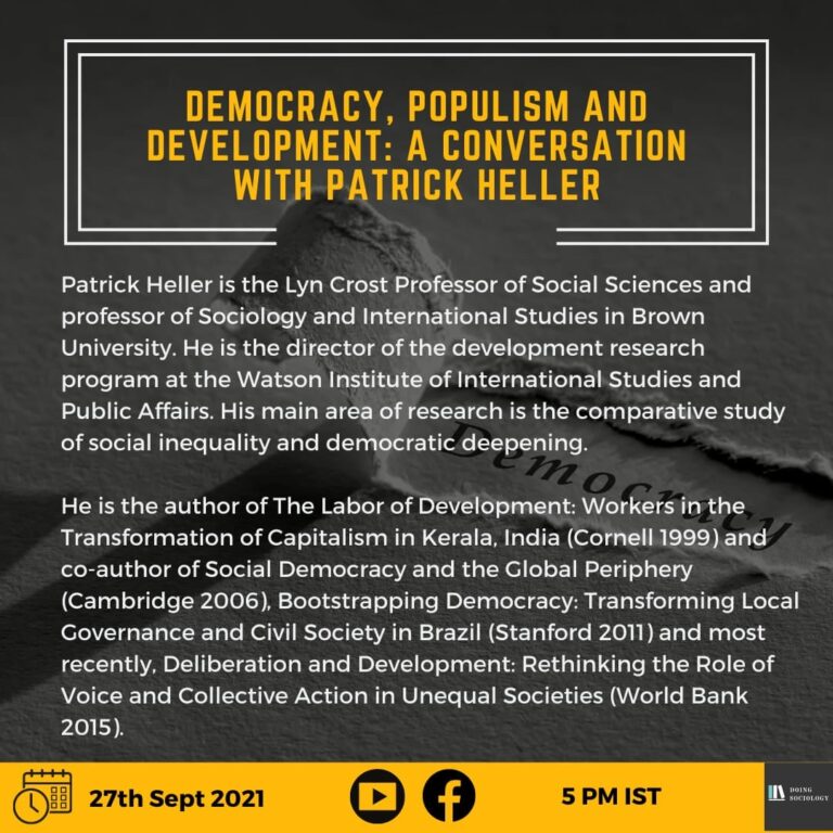 Democracy, Populism And Development: A Conversation With Patrick Heller ...